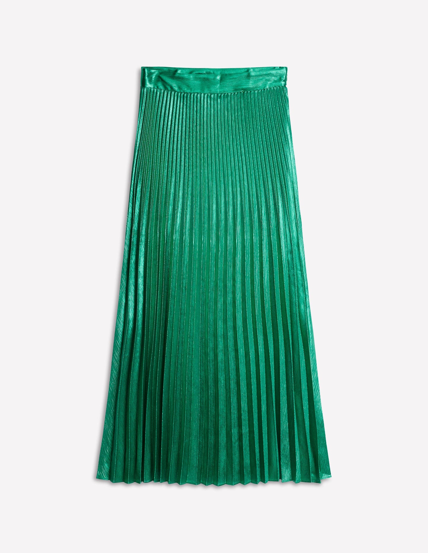 Camilla Metallic Midi Skirt-Malachite