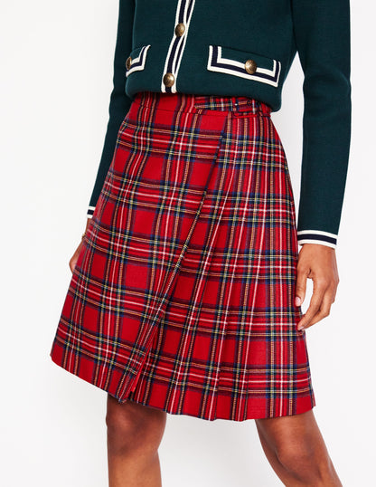 Helen Buckled Kilt-Red and Blue Check