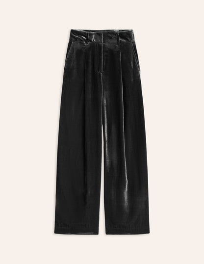 Chiswick Velvet Trousers -Black