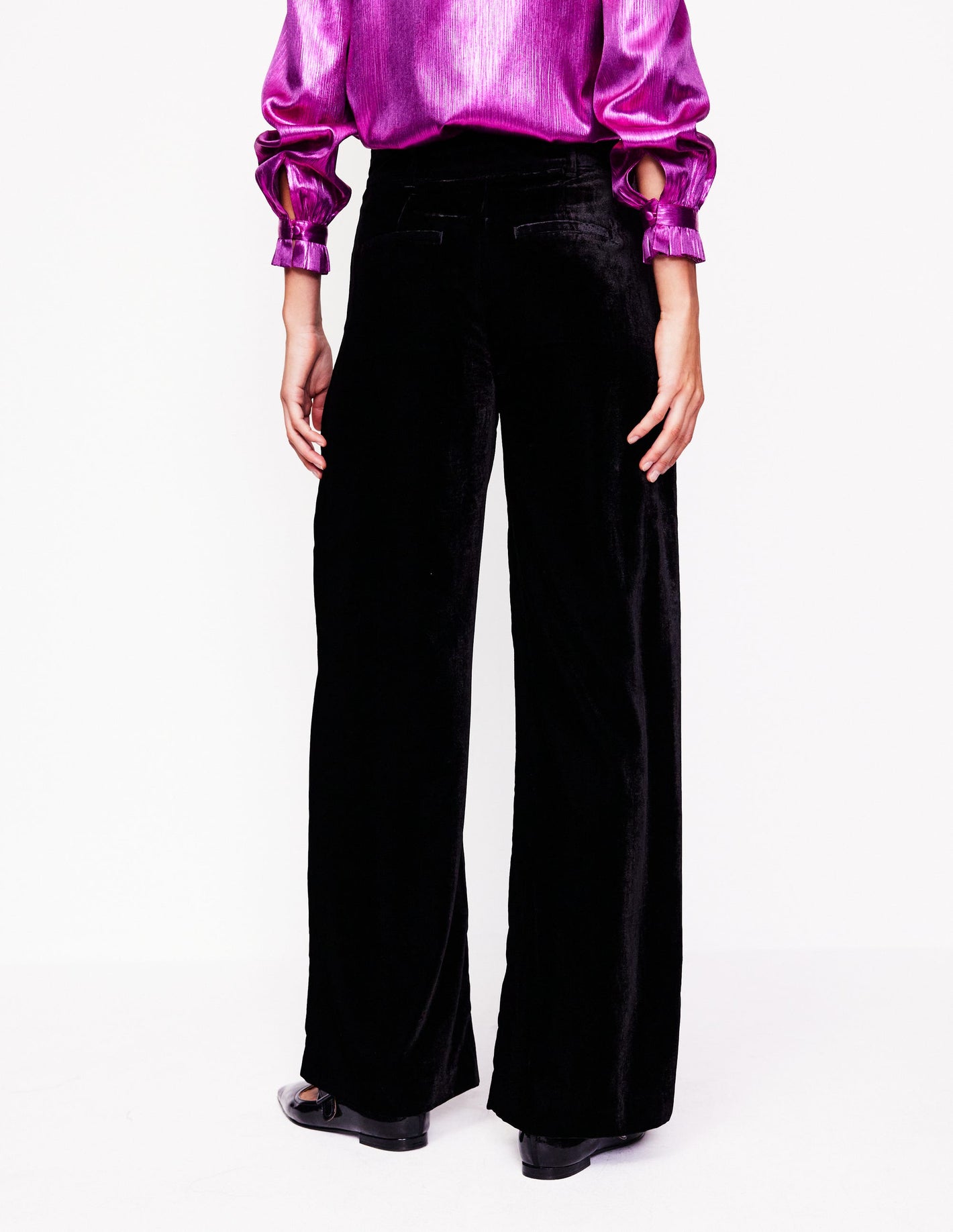 Chiswick Velvet Trousers -Black