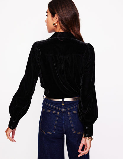 Velvet Shirt-Black