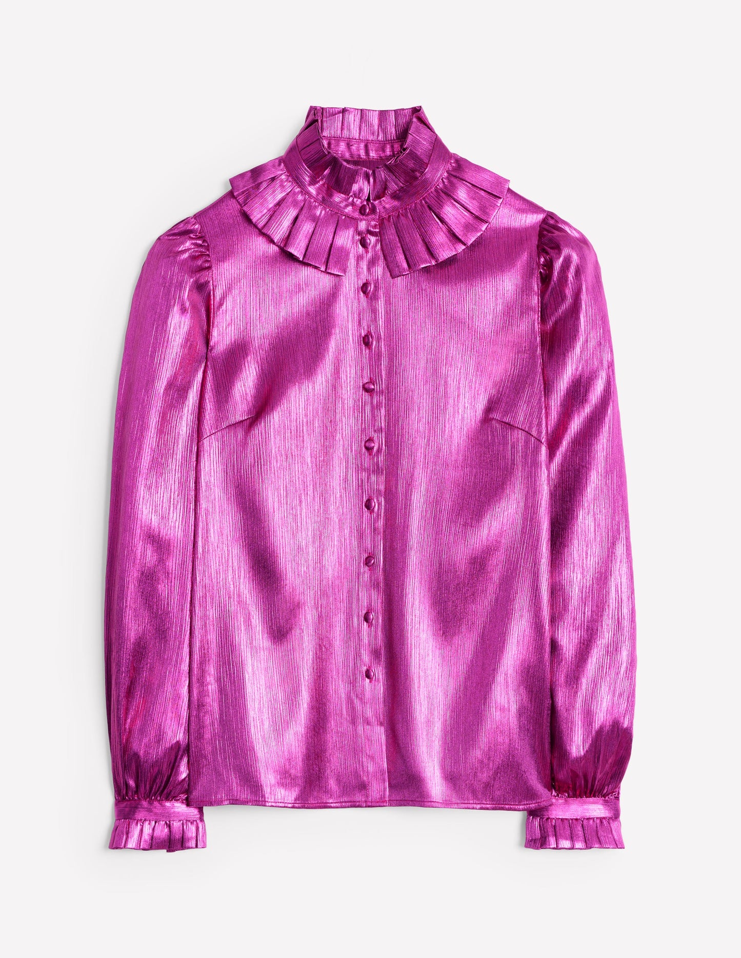 Ruffle Collar Party Blouse-Regal Purple