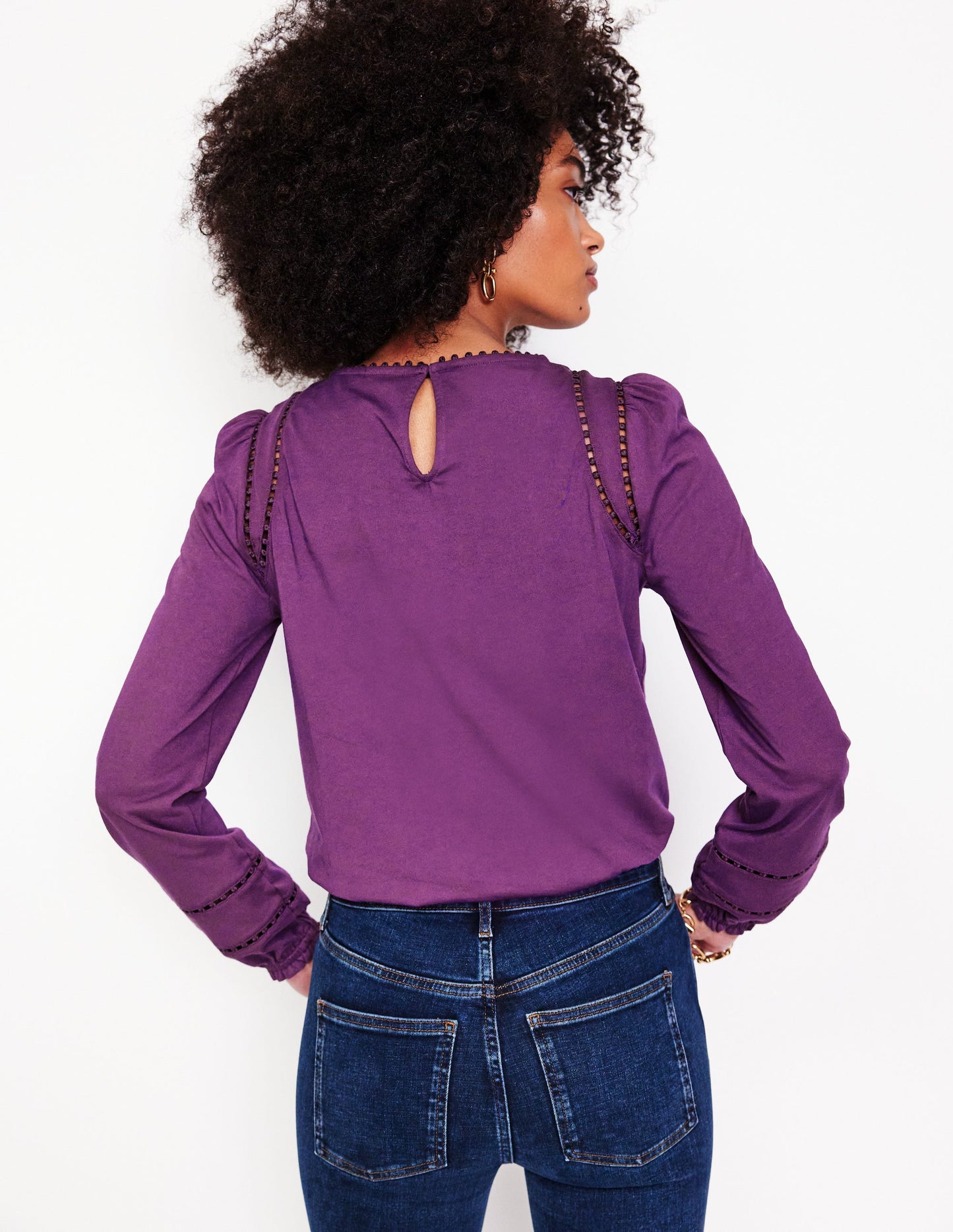 Mila Long Sleeve Top-Viola