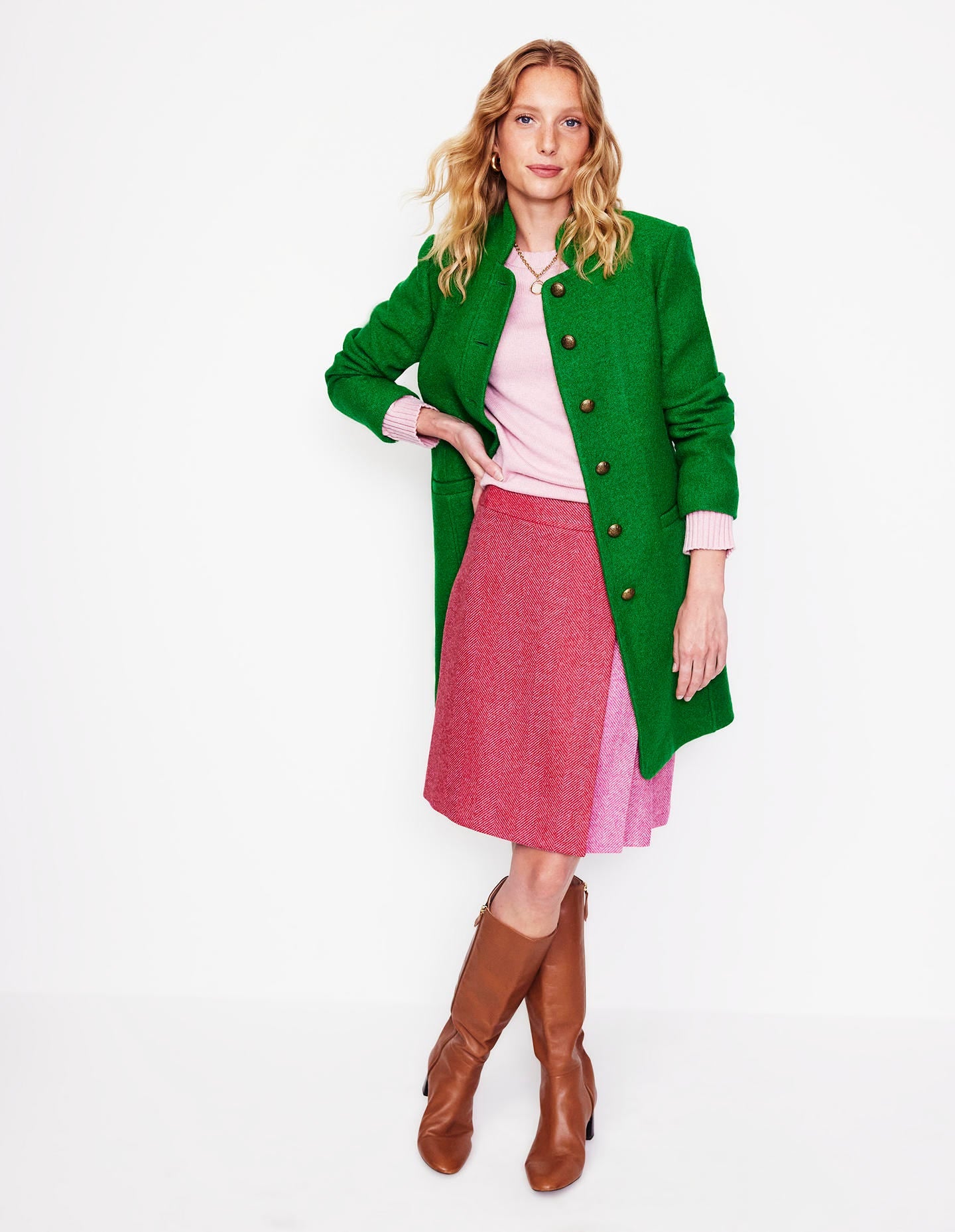 Hamilton Textured Coat-Highland Green