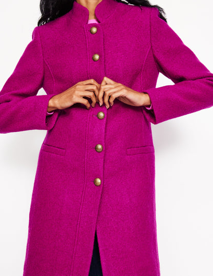 Hamilton Textured Coat-Vibrant Plum