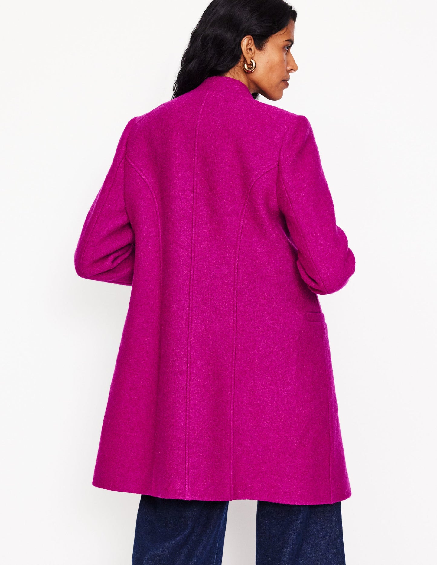 Hamilton Textured Coat-Vibrant Plum