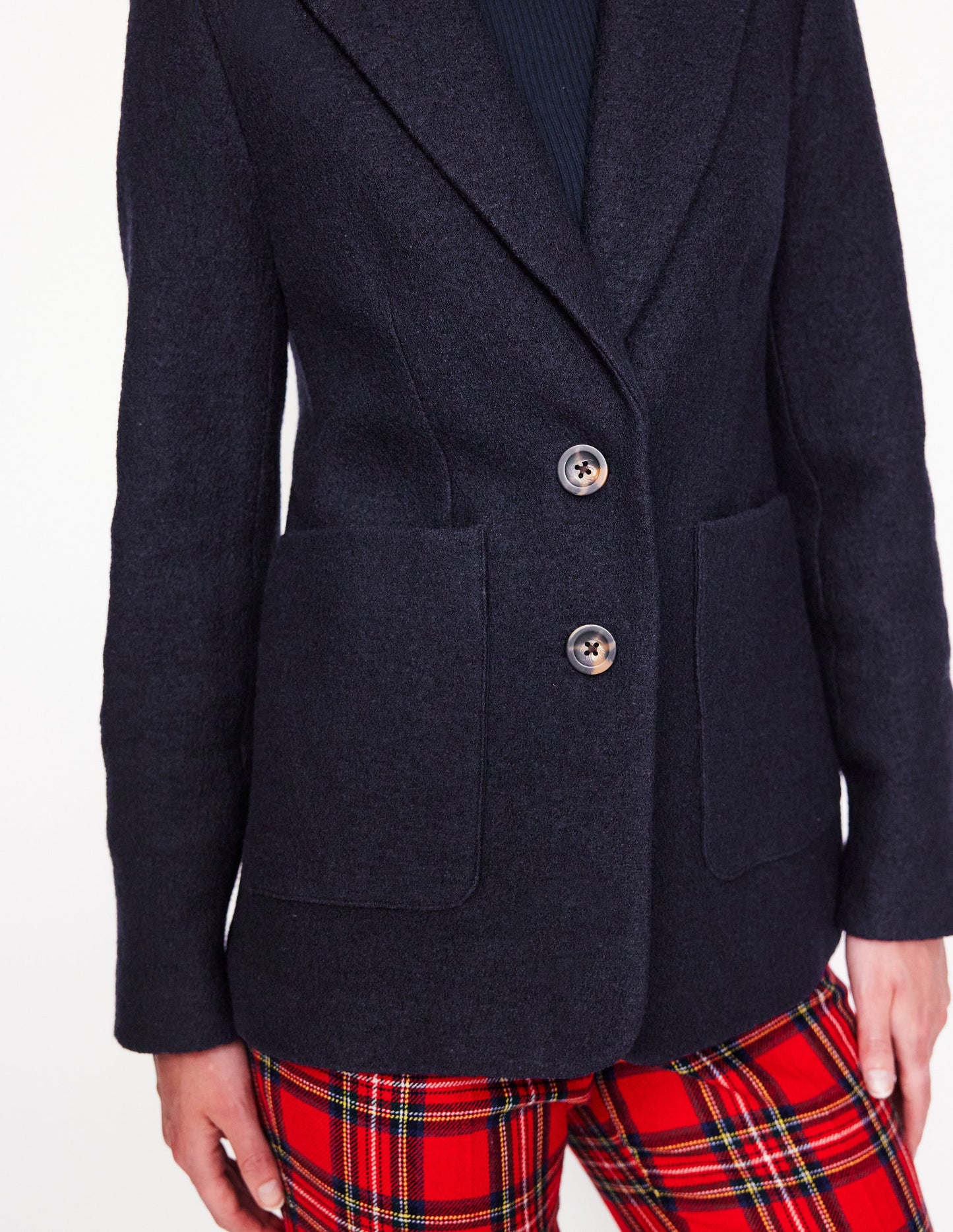 Marylebone Textured Blazer-Navy