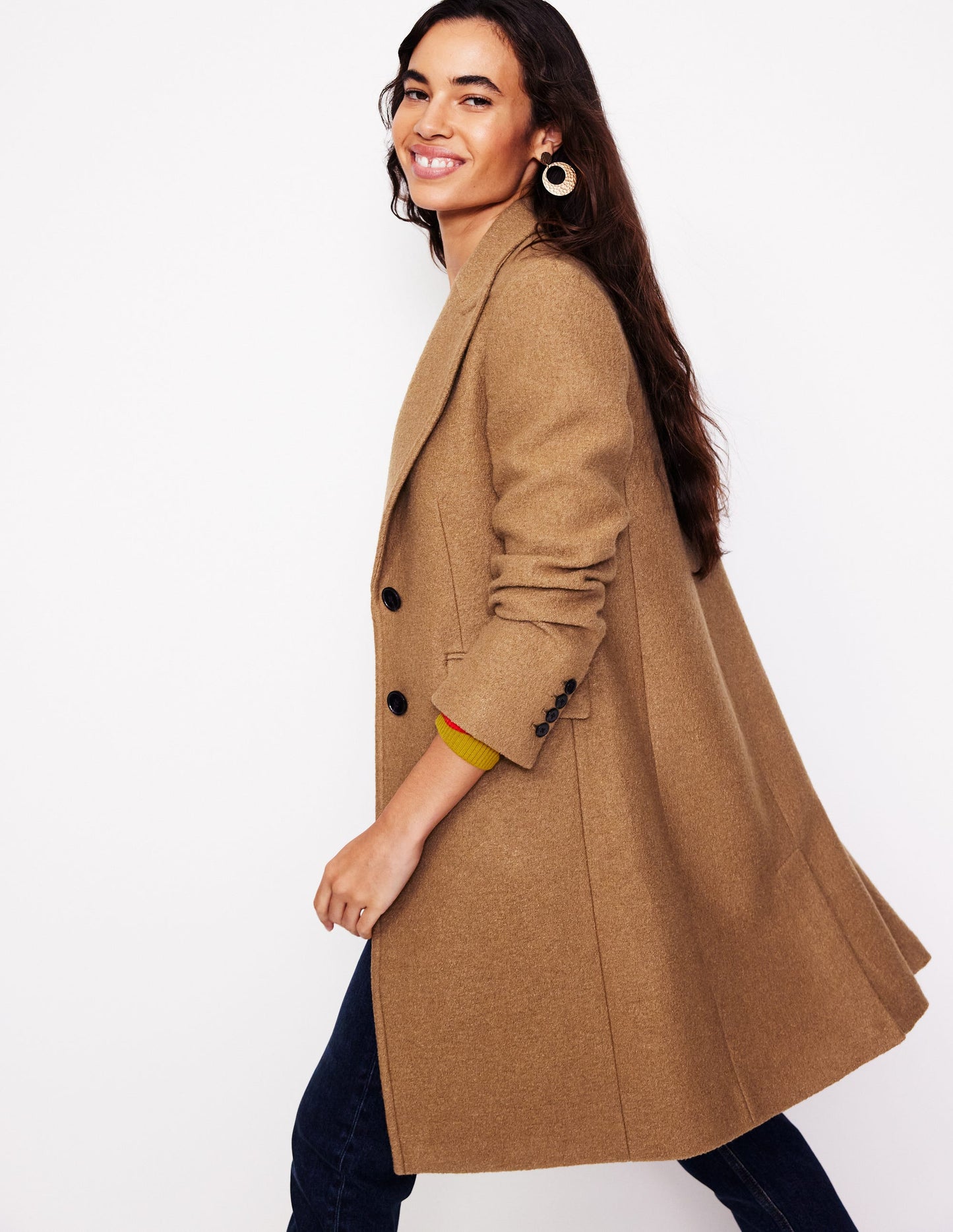 Chichester Textured Coat -Camel