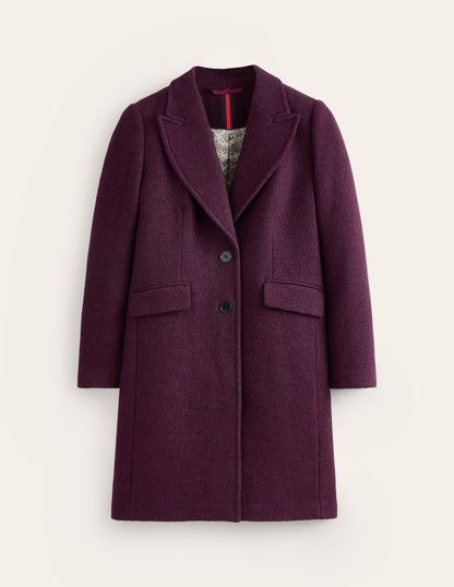 Chichester Textured Coat -Damson