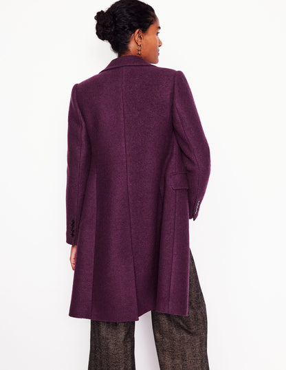 Chichester Textured Coat -Damson