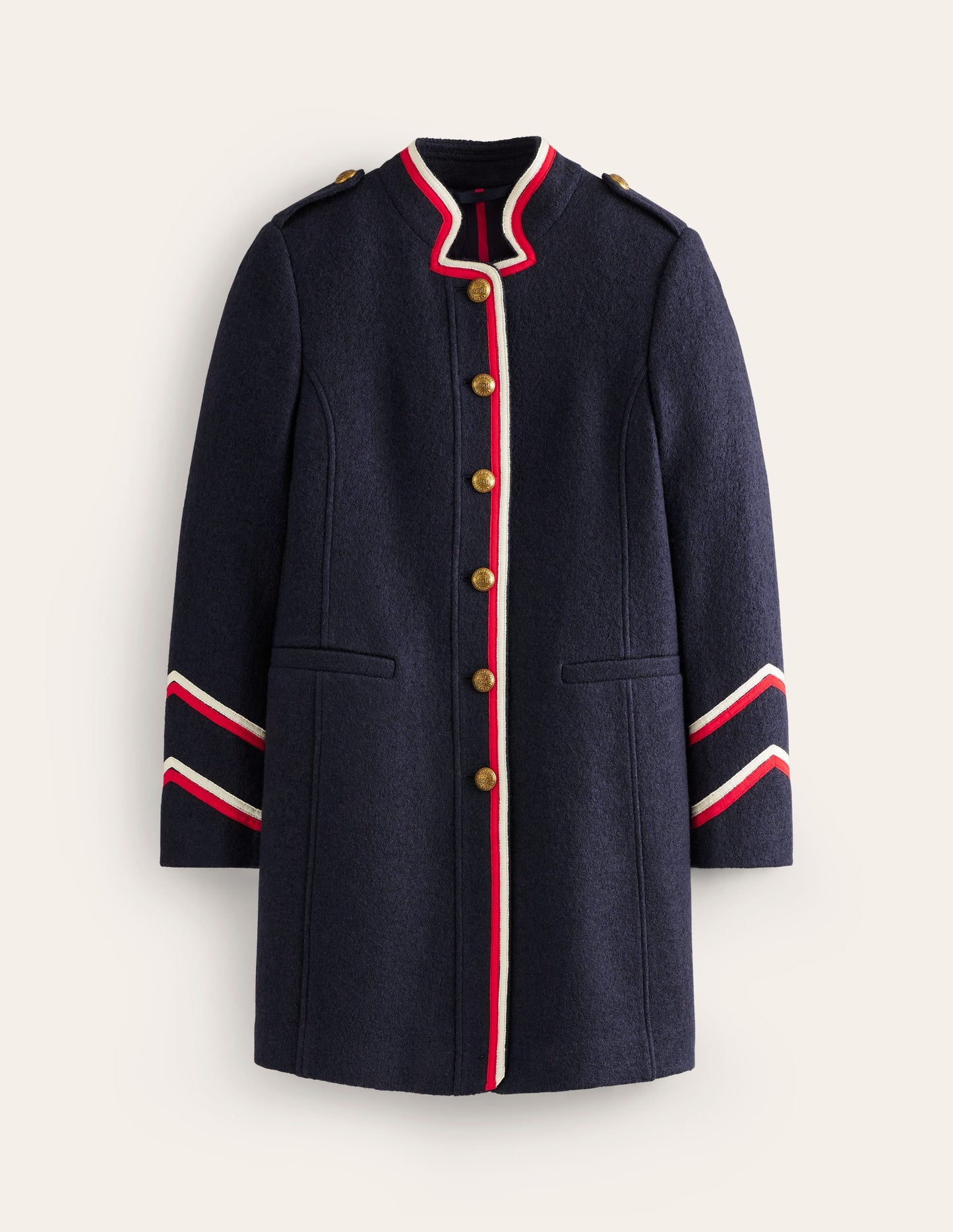 Hamilton Tipped Coat-Tipped Navy