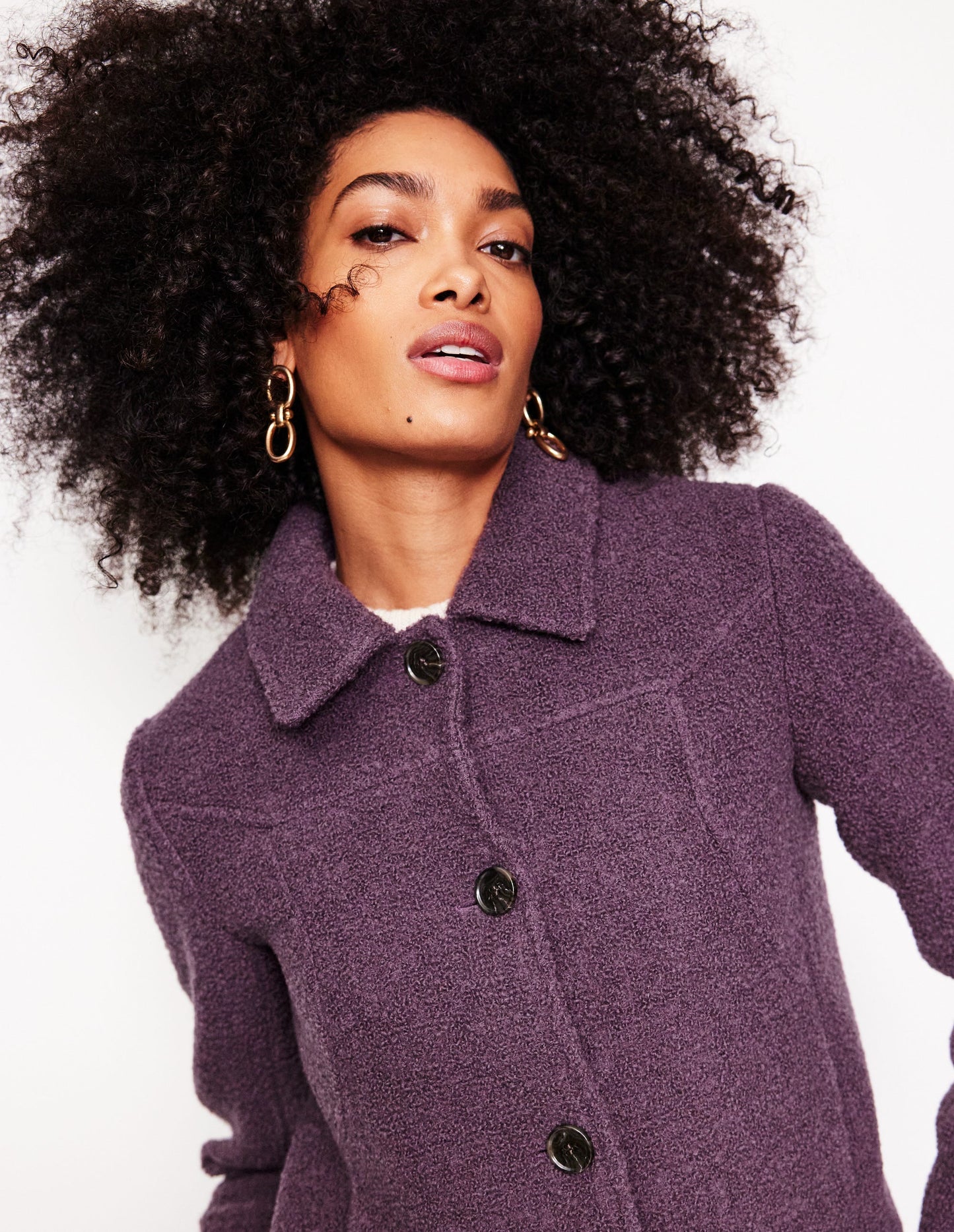 Oxford Boucle Jacket-Damson