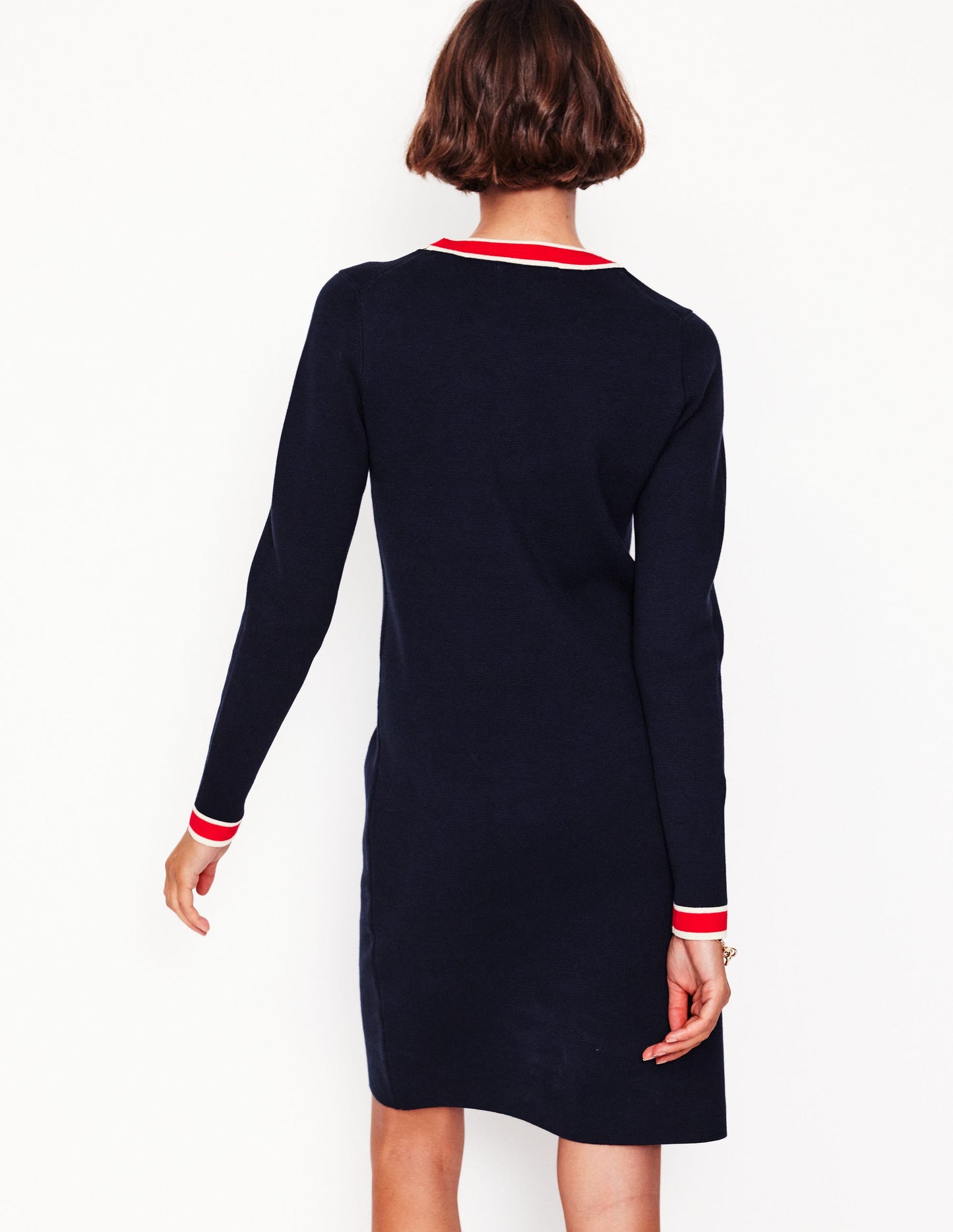 Holly Knitted Shift Dress -Navy