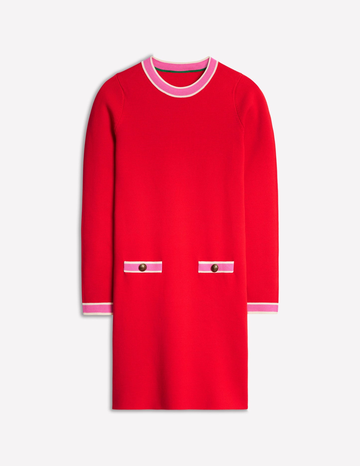 Holly Knitted Shift Dress -Poppy Red