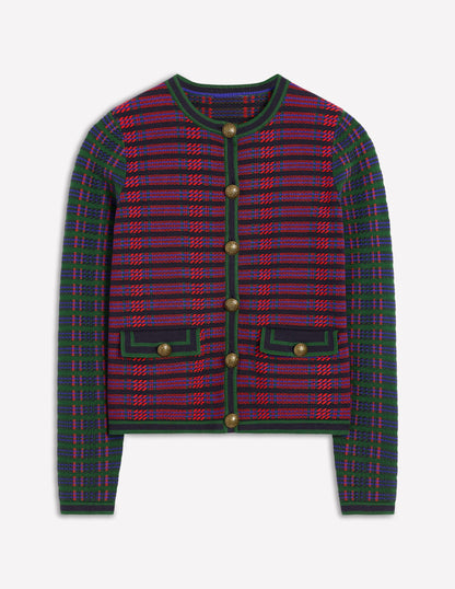 Holly Knitted Jacket -Multi, Check