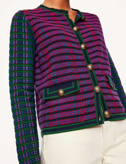 Holly Knitted Jacket -Multi, Check