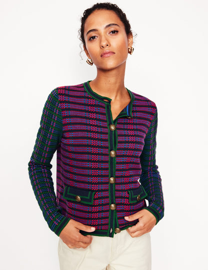 Holly Knitted Jacket -Multi, Check