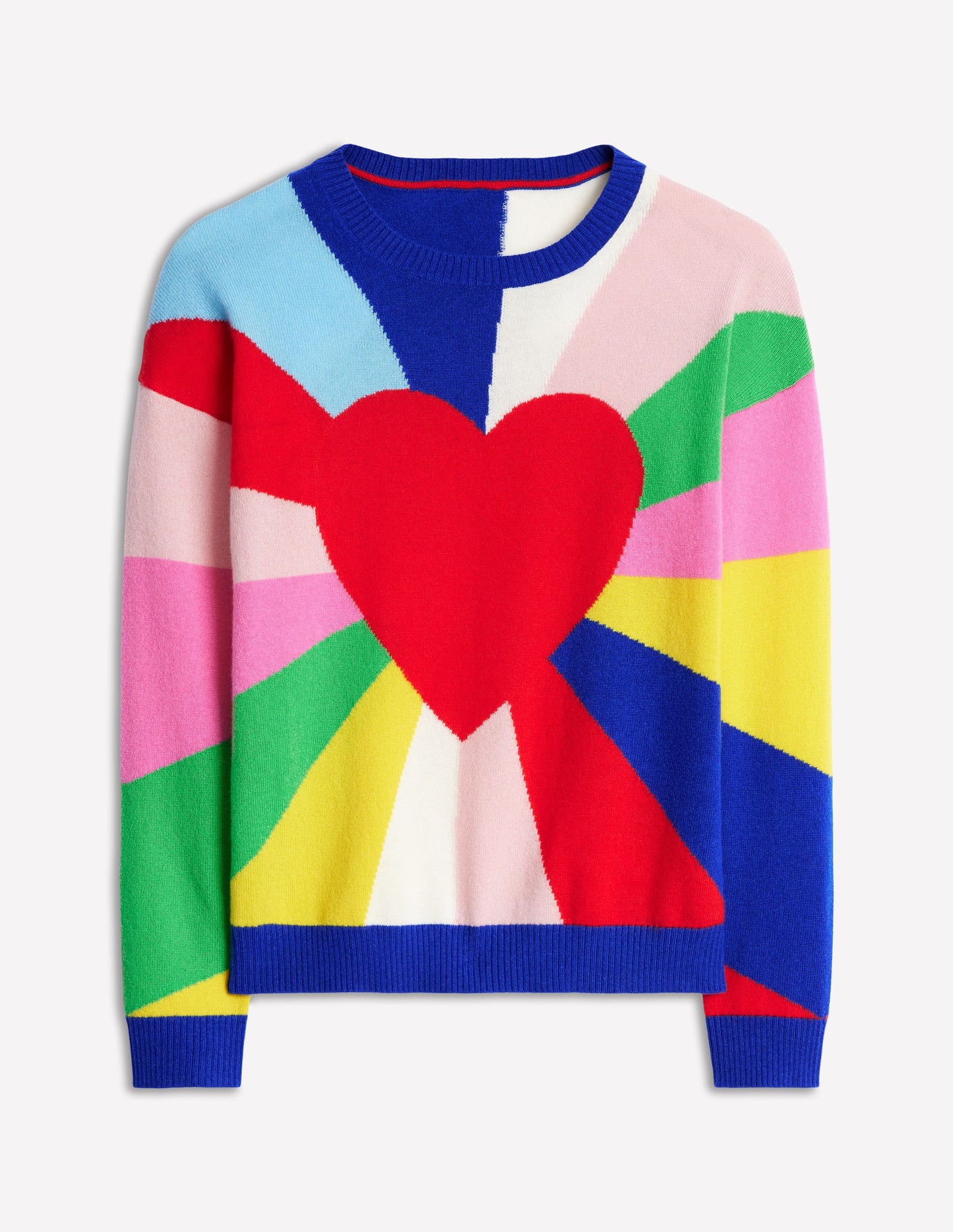 Lydia Cashmere Jumper -Multi, Heart Spectrum