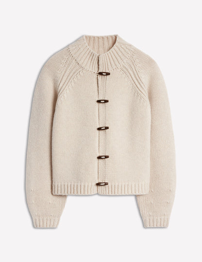 Casual Toggle Cardigan-Warm Ivory