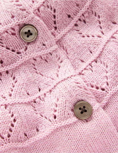 Pretty Raglan Cardigan -Soft Lavender Pink