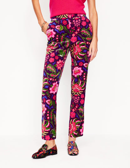 Kew Velvet Trousers -Multi, Blossom Flourish