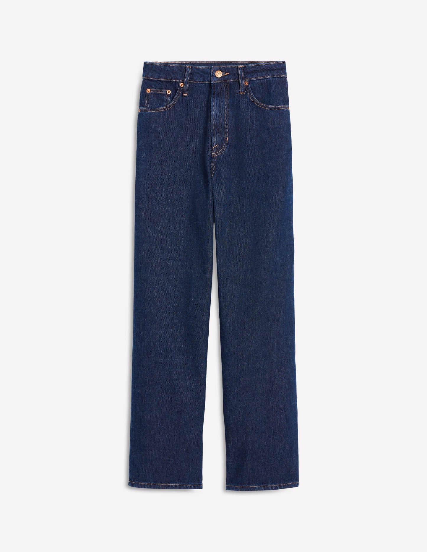 High Rise Straight Crop Jeans -Indigo