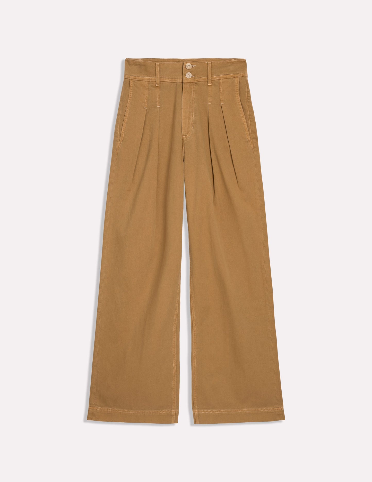 Brompton Wide Leg Trousers -Gingerbread