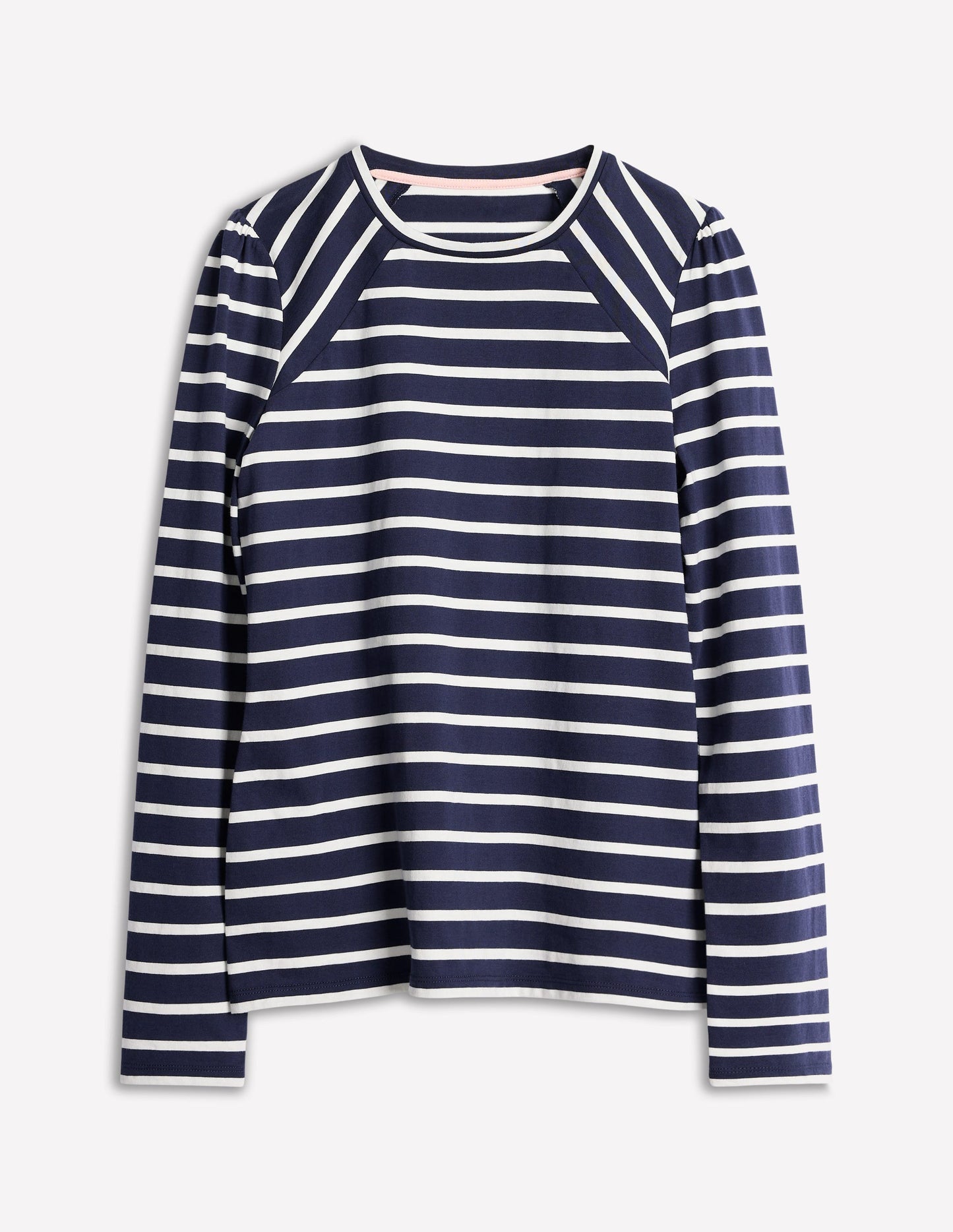 Arabella Stripe Jersey Top-Navy, Ivory Stripe