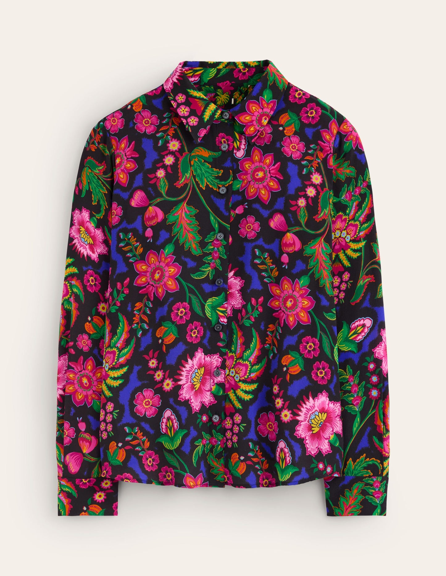 Sienna Silk Shirt -Multi, Blossom Flourish