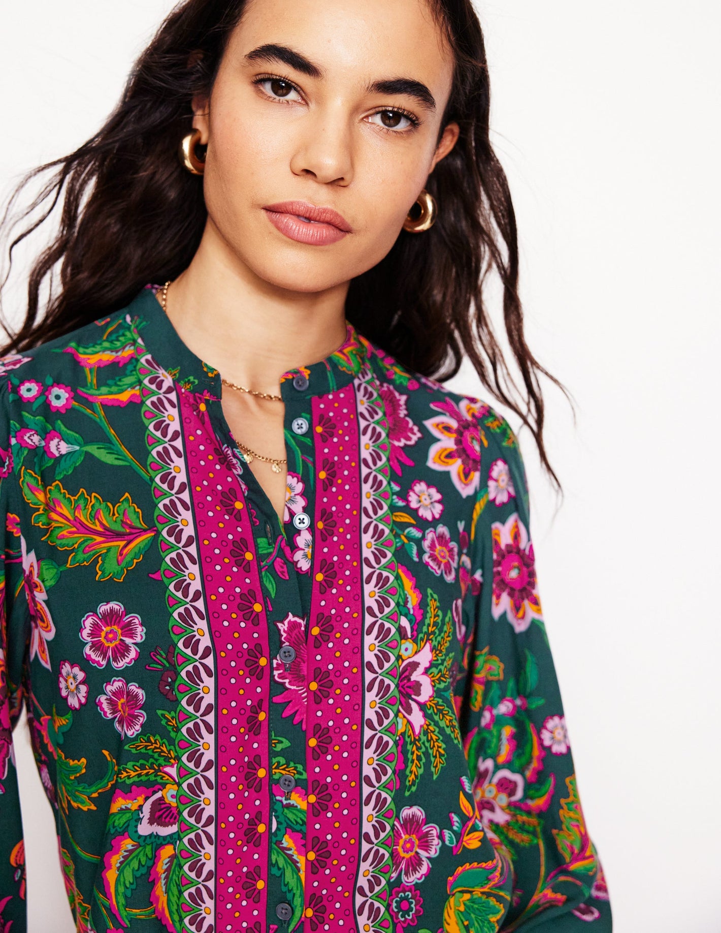 Theodora Blouse -Multi, Blossom Flourish