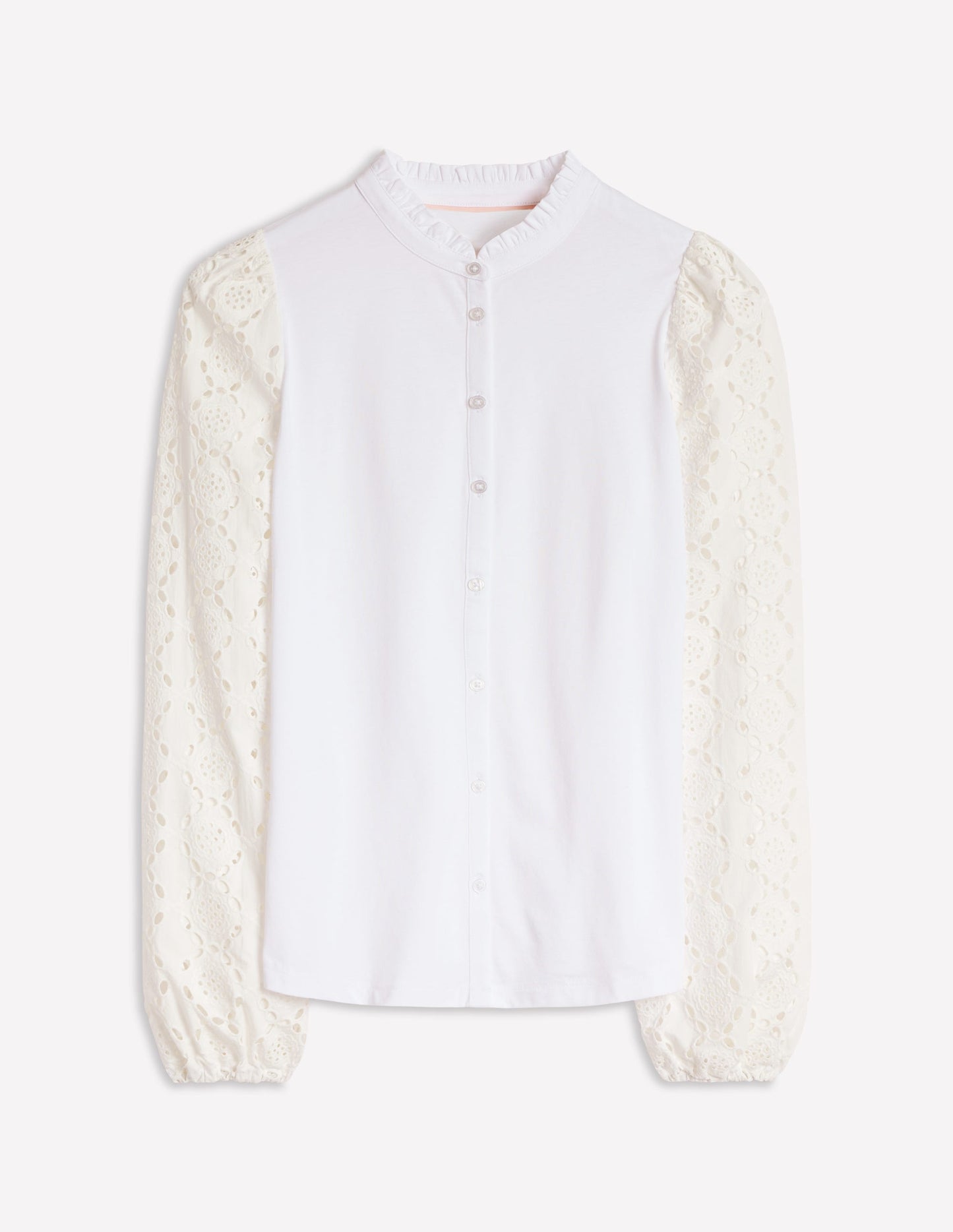 Eden Broderie Blouse -White