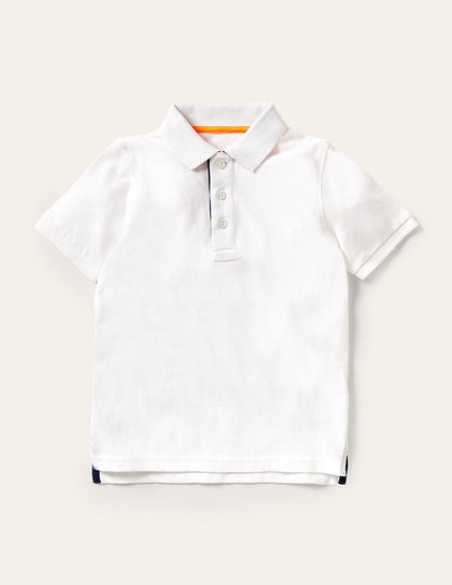 Piqué Polo Shirt-White