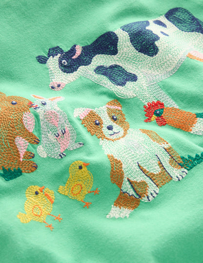 Superstitch T-Shirt-Aloe Green Easter Farm