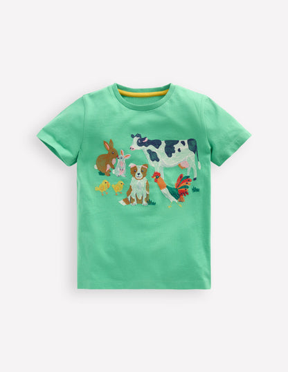 Superstitch T-Shirt-Aloe Green Easter Farm