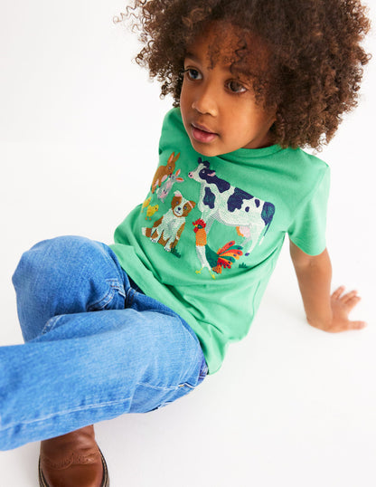 Superstitch T-Shirt-Aloe Green Easter Farm