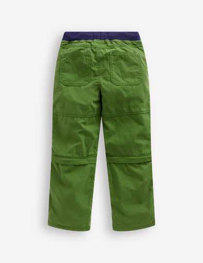 Zip-Off Techno Trousers-Broccoli Green