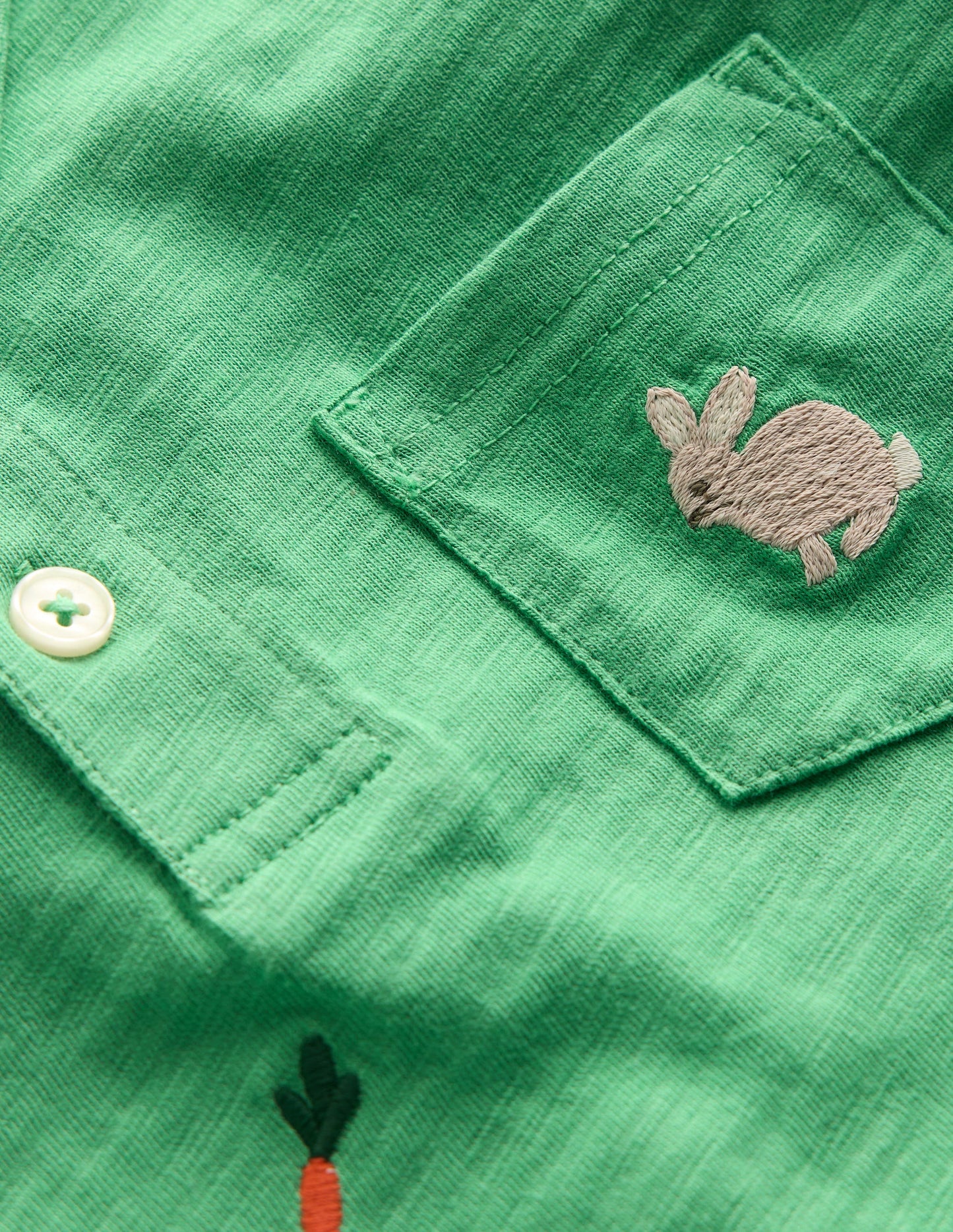 Embroidered Slub Polo Shirt-Easter Multi Embroidery