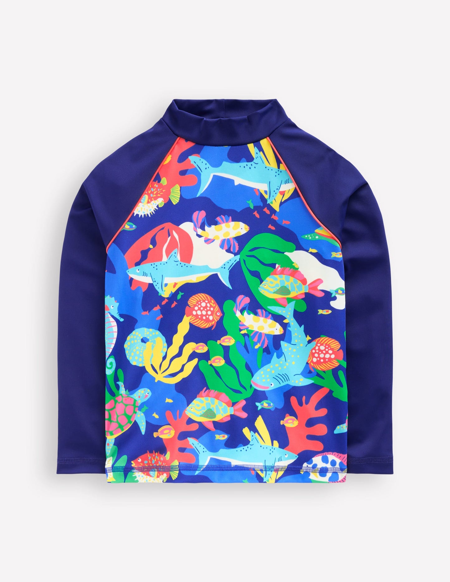 Logo Rash Vest-Multi Coral Reef