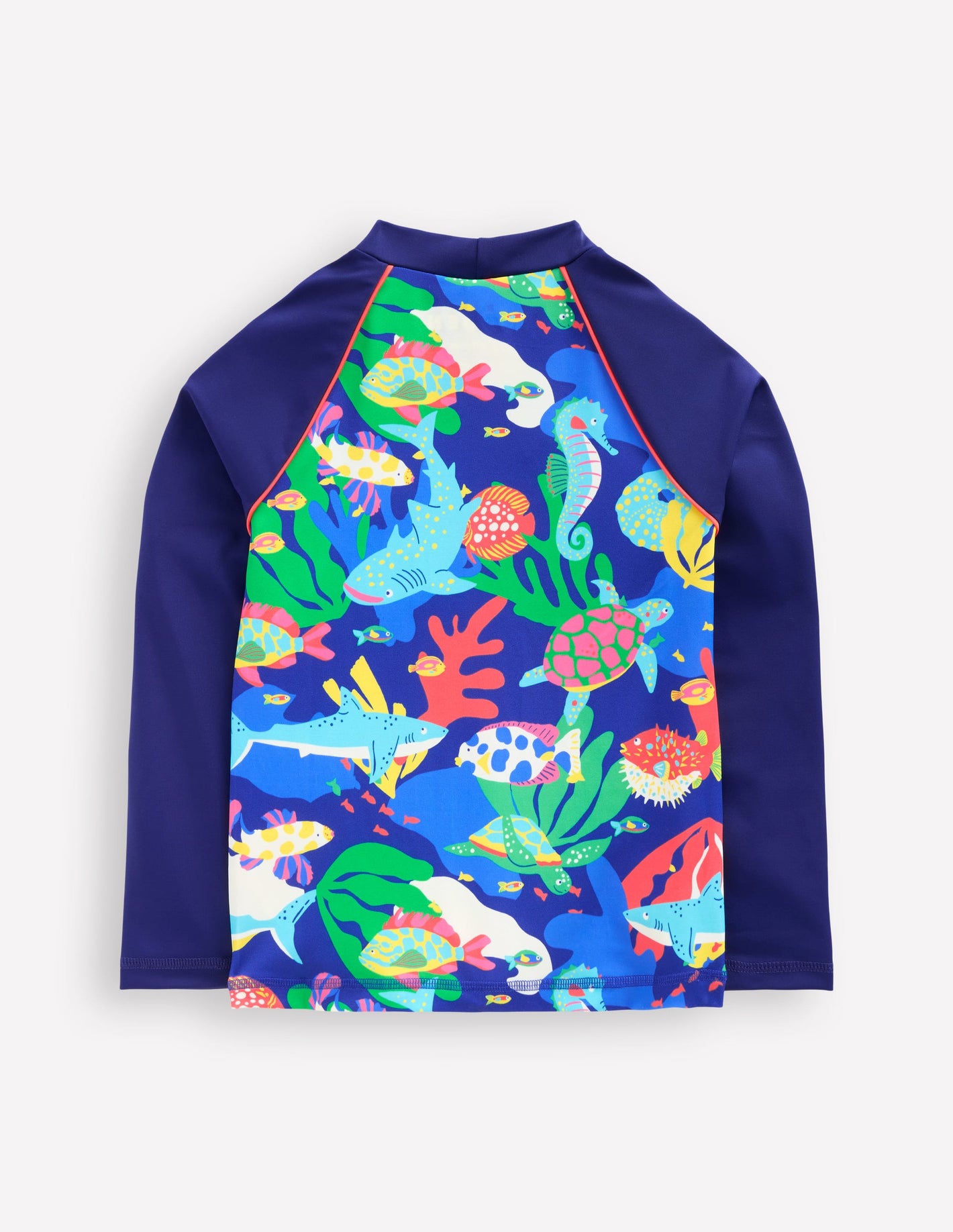 Logo Rash Vest-Multi Coral Reef