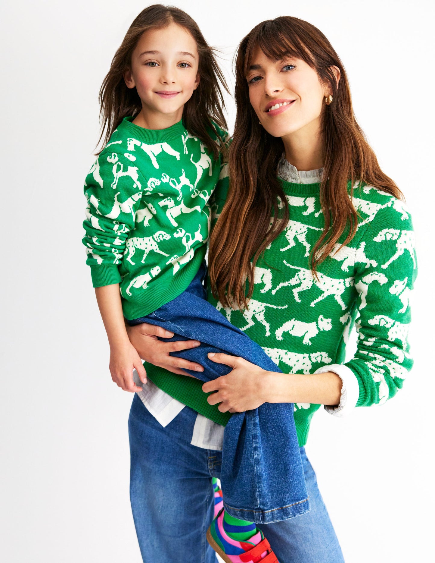 Novelty Jumper-Sapling Green Dogs