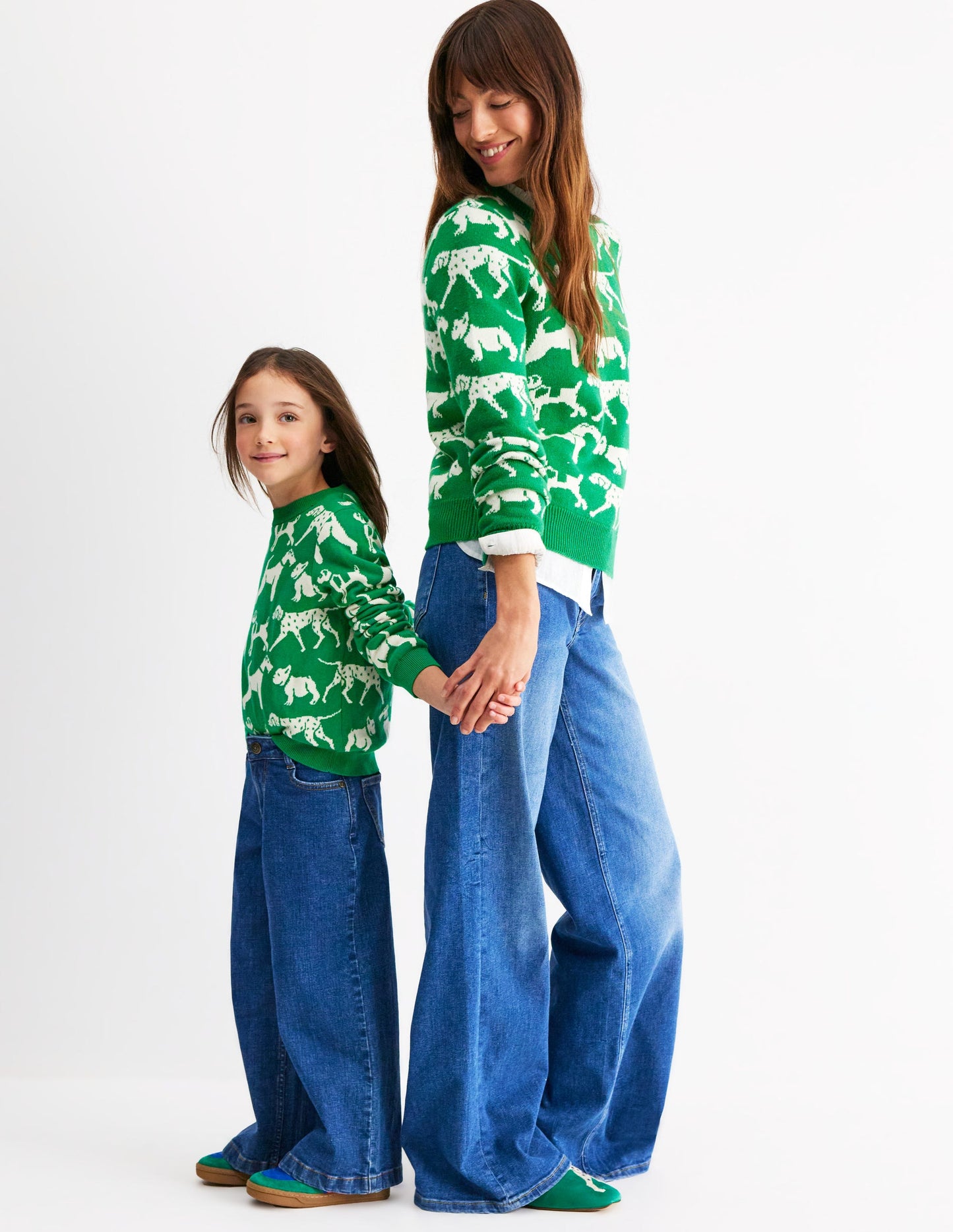 Novelty Jumper-Sapling Green Dogs