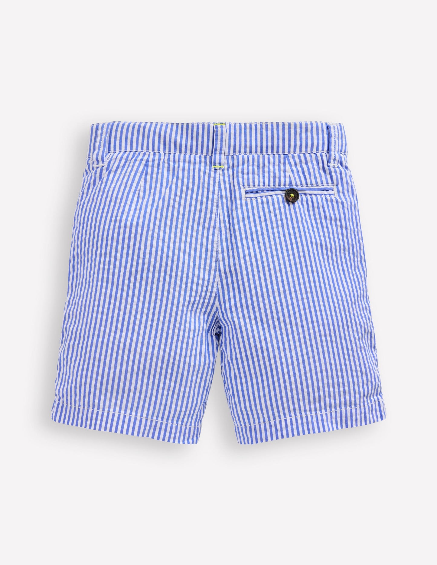 Seersucker Shorts-Blue Ticking Stripe