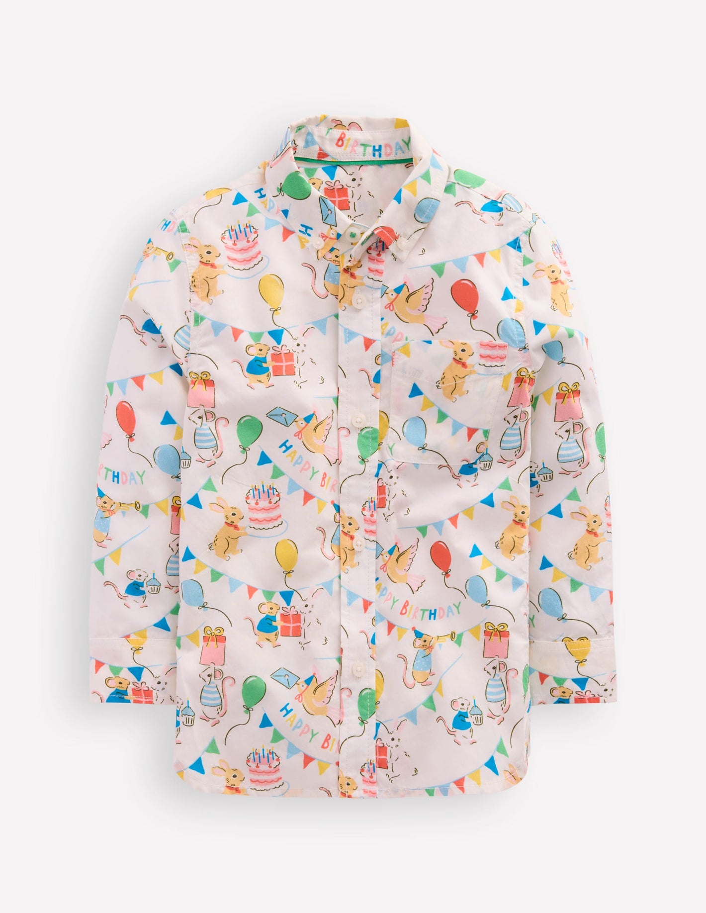 Cotton Shirt-Birthday Print