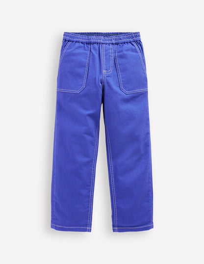 Pull-On Trousers-Blue Heron