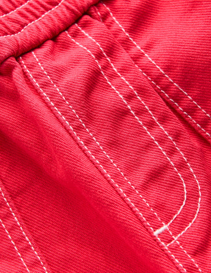 Pull-On Trousers-Strawberry Tart Red