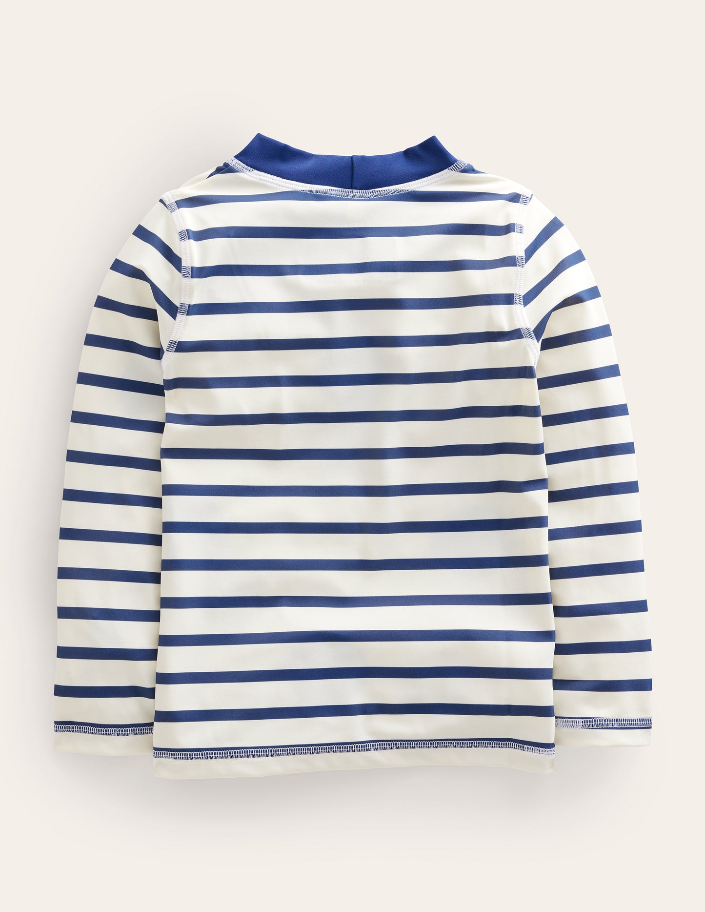 Sun Safe Breton Rash Vest-College Navy/ Ivory Stripe