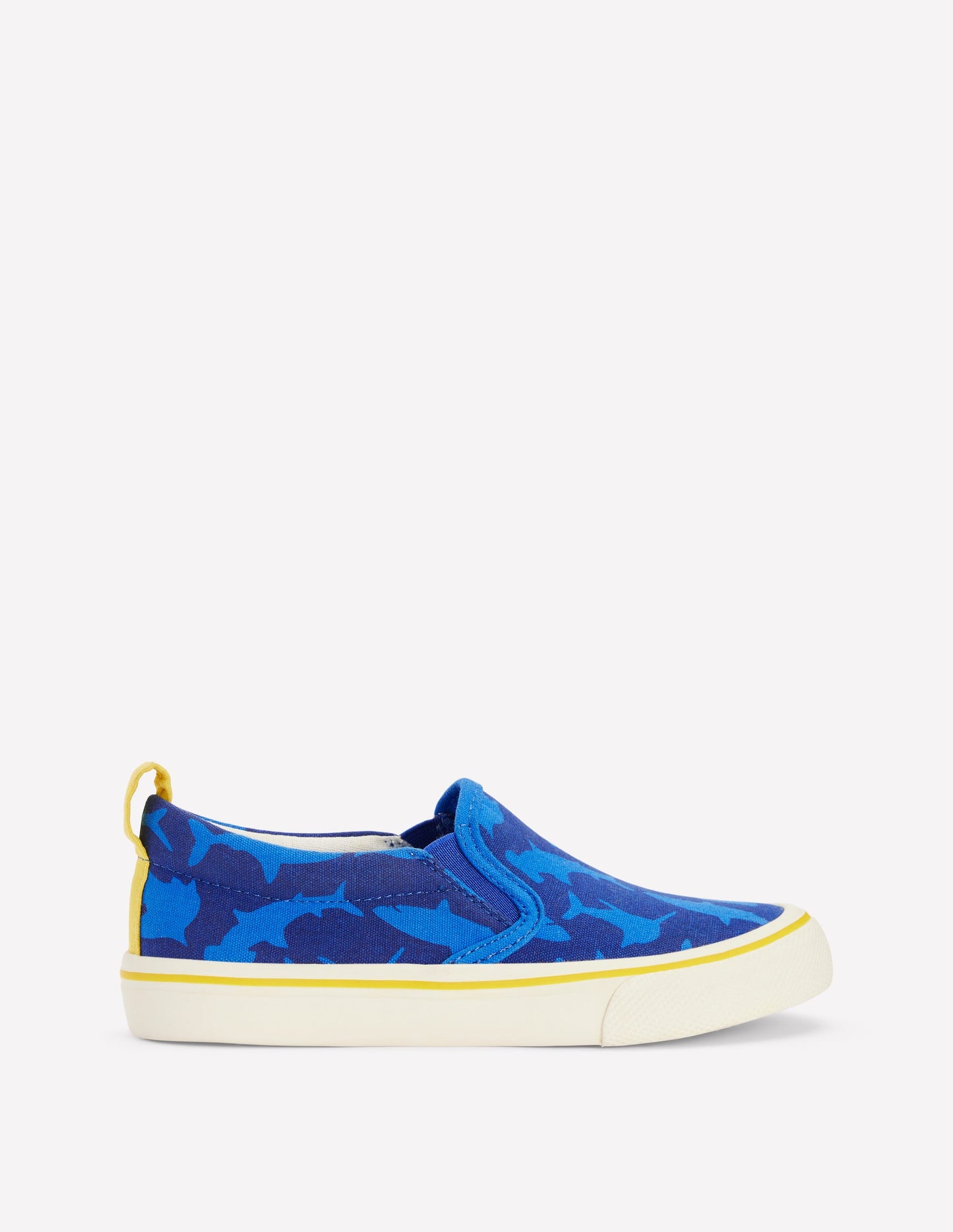 Canvas Slip Ons-Starboard Blue Sharks