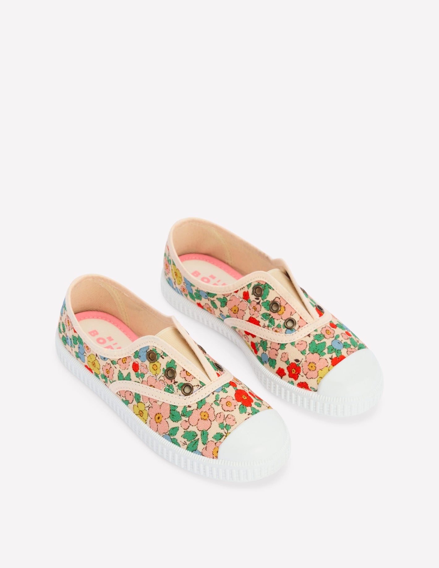 Laceless Canvas Pull-ons-Multi Floral