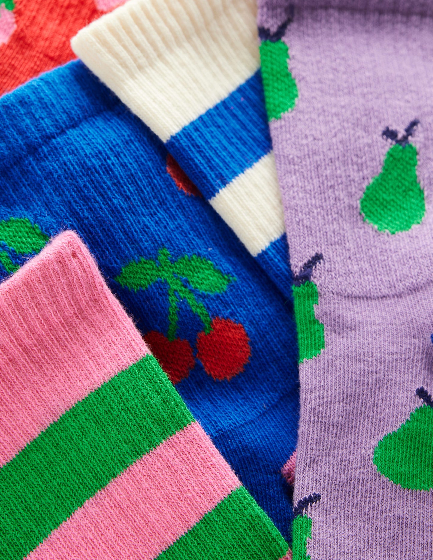 Ribbed Socks 5 Pack-Fruit