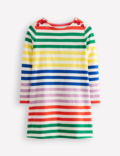 Fun Breton Dress-Multi Stripe